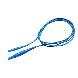 Przewód 2,0m niebieski CAT IV 1000 V (wtyki bananowe z bezpiecznikiem 10 A)