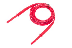 Przewód 3 m czerwony 11 kV (wtyki bananowe)