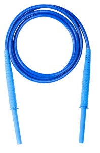 Przewód 3 m niebieski 11 kV (wtyki bananowe)