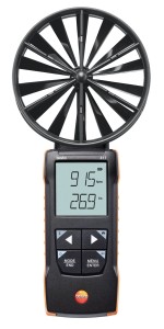 testo 417 - Cyfrowy anemometr wiatraczkowy z sondą śr. 100 mm, współpracujący z aplikacją