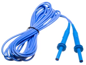 Przewód 3 m niebieski 5 kV (wtyki bananowe) 
