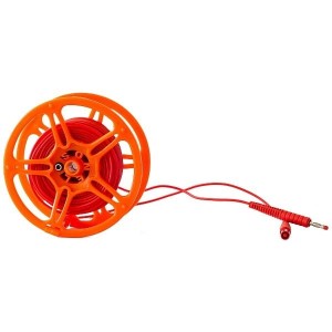 Przewód 25m czerwony na szpuli